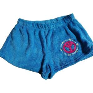 Seven Apparel Intimates Blue Fleece Peace Sign Shorts - Size S/P